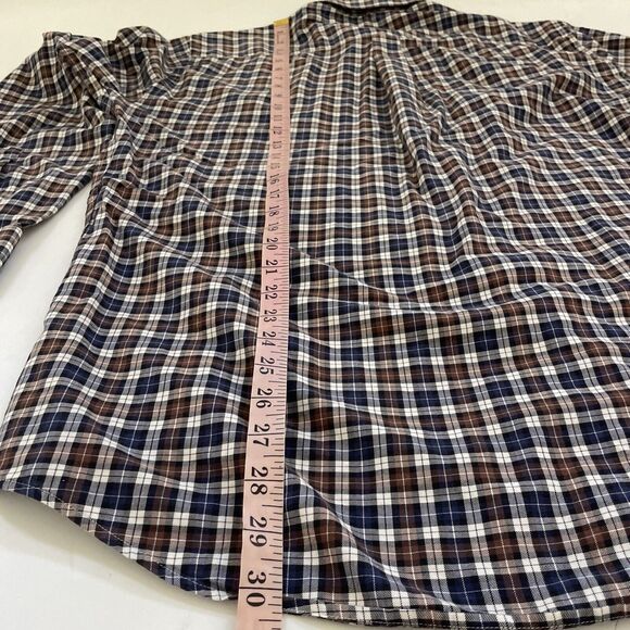 Peter‎ Millar Shirt Mens Large Button Up Performance Long Sleeve Plaid - Picture 7 of 10